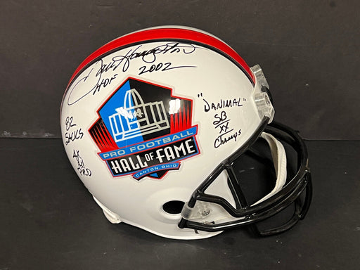 Dan Hampton Bears Signed Hall of Fame Full Size Helmet Beckett 5 Inscriptions