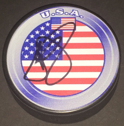 Justin Abdelkader Detroit Red Wings Autographed Signed USA Hockey Puck
