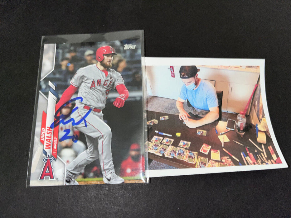 Jared Walsh Los Angeles Angels Auto Signed 2020 Topps Card ._