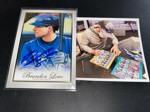 Brandon Lowe Tampa Bay Rays Autographed Signed 2019 Topps Galary .