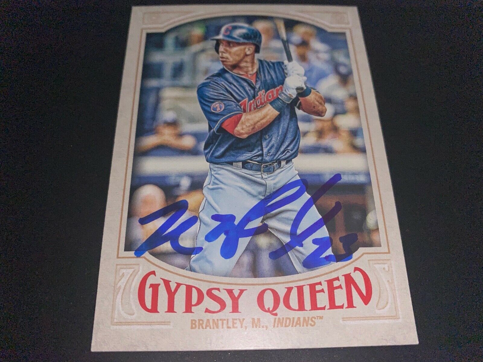 Michael Brantley Indians 2016 Autographed Signed Topps Gypsy Queen Card