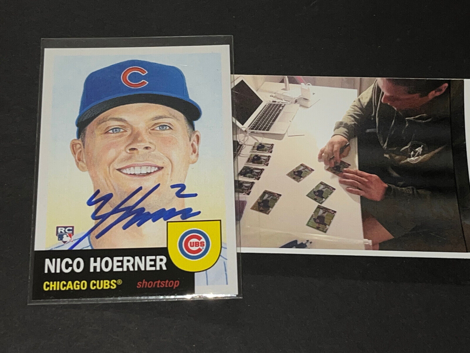 Nico Hoerner Chicago Cubs Autographed Signed 2020 Topps Living Set