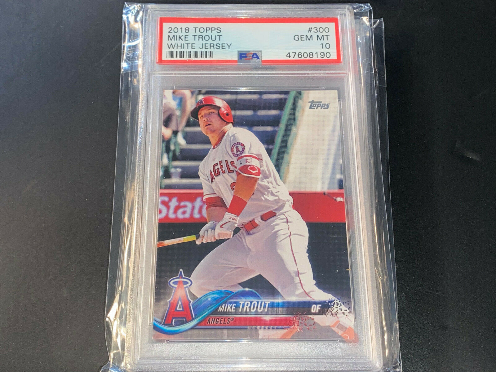 Mike Trout Los Angeles Angels 2018 Topps Card PSA 10 Mint b