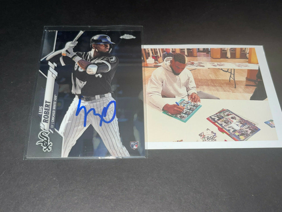 Luis Robert Chicago White Sox Auto Signed 2020 Topps CHROME Rookie Card