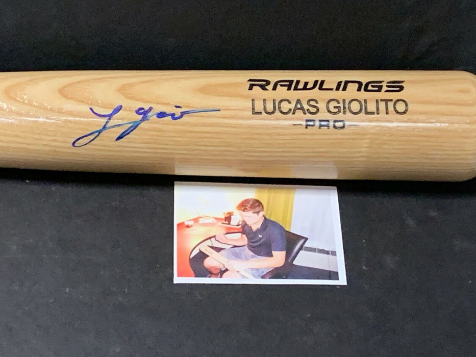 Lucas Giolito Chicago White Sox Autographed Signed Engraved Blonde Bat