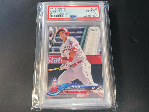 Mike Trout Los Angeles Angels 2018 Topps Card PSA 10 Mint c