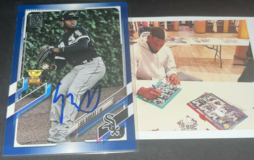 Luis Robert Chicago White Sox Auto Signed 2021 Topps Blue Card