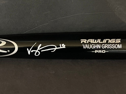 Vaughn Grissom Boston Red Sox Autographed Signed Engraved Bat Black Beckett Hologram .