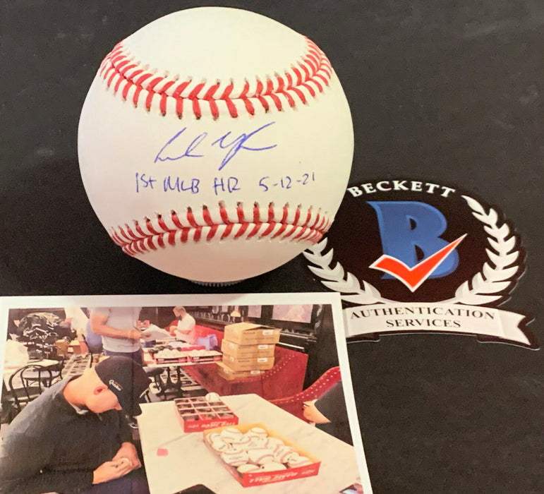 Andrew Vaughn White Sox Signed Baseball Beckett WITNESS 1st MLB HR 5-12-21 -
