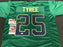 Chris Tyree Notre Dame Irish Auto Signed Green Jersey JSA COA