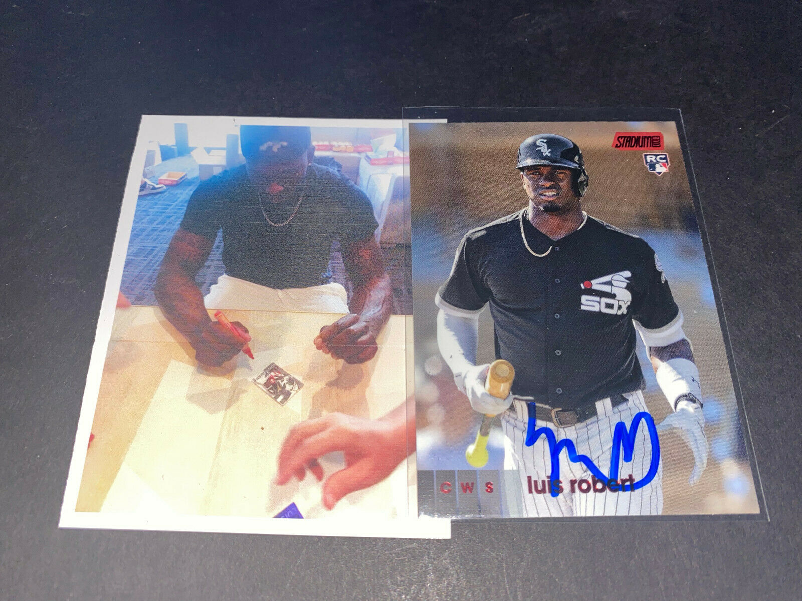 Luis Robert Chicago White Sox Auto Signed 2020 Topps Stadium Club Red
