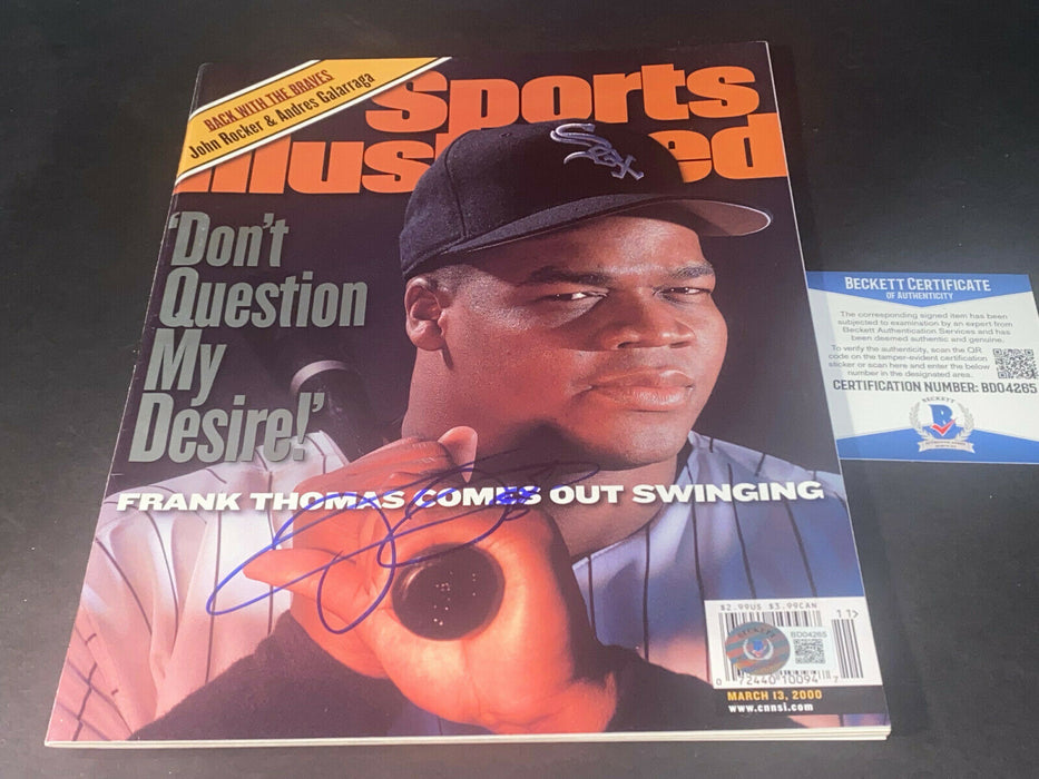Frank Thomas Chicago White Sox Autographed Signed Sports Illustrated BECKETT COA