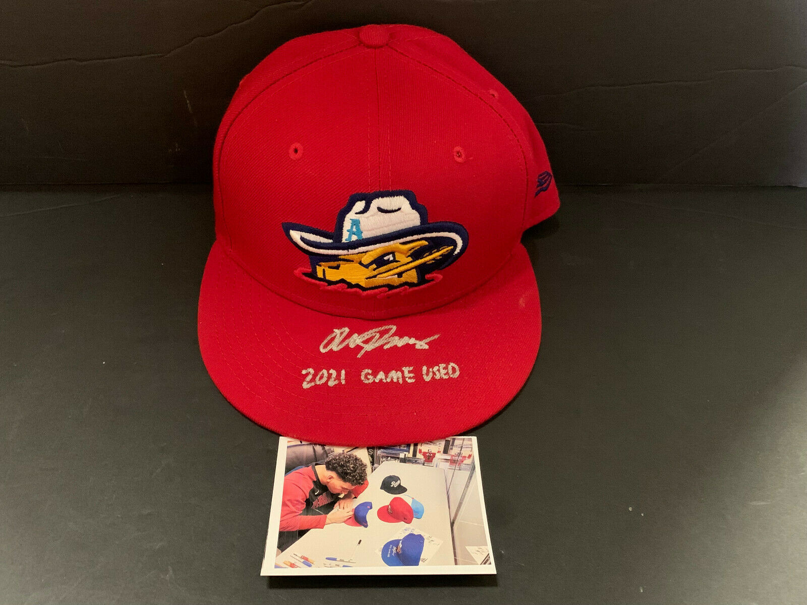Alek Thomas Diamondbacks Autographed Signed 2021 Game Used Hat Cap .