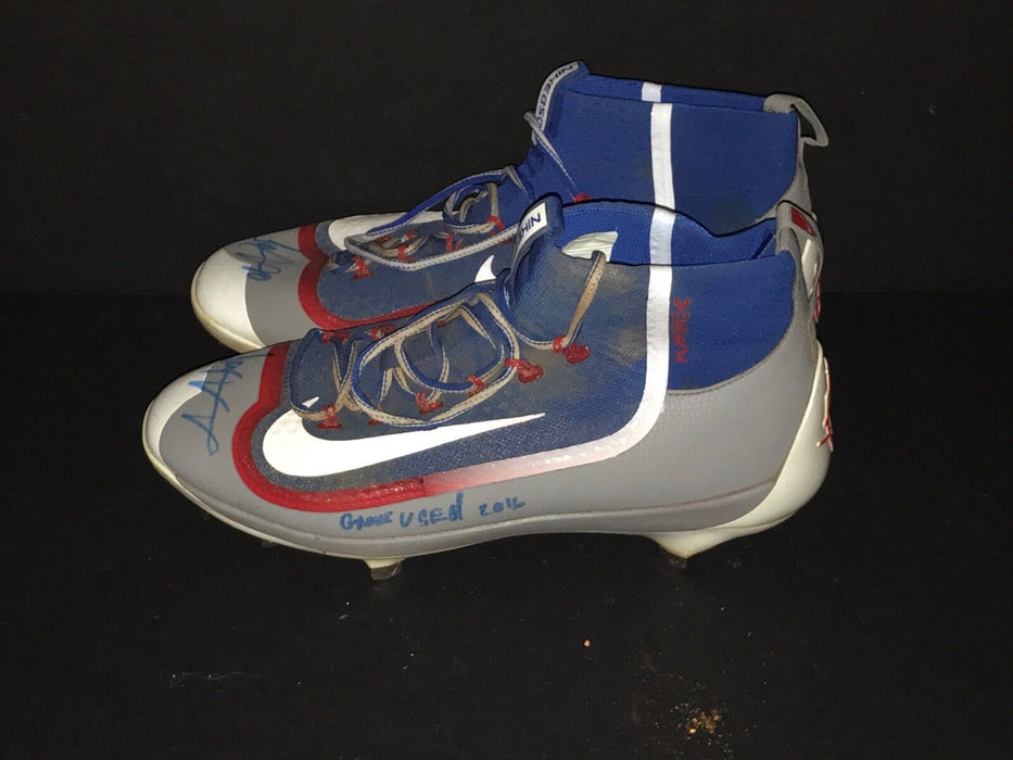 Jeimer Candelario Chicago Cubs Signed 2016 Game Used Cleats Spikes Tigers B