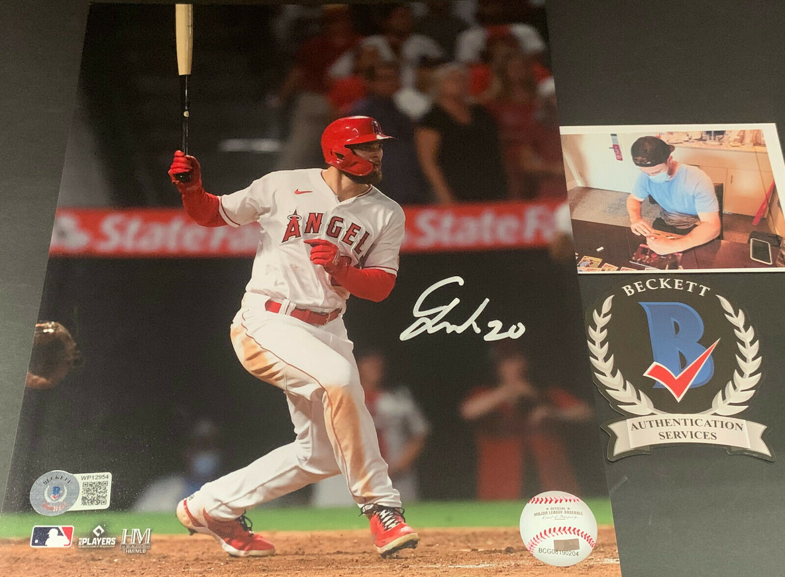 Jared Walsh Los Angeles Angels Auto Signed 8x10 Photo Beckett WITNESS COA