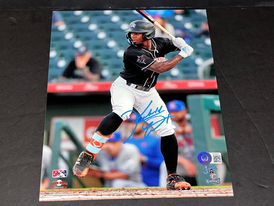 Kahlil Watson Marlins Autographed Signed 8x10 Photo BECKETT ROOKIE COA .
