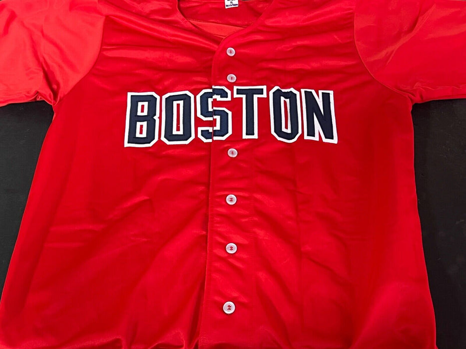 Jarren Duran Red Sox Auto Signed Jersey Custom Beckett Hologram Red .