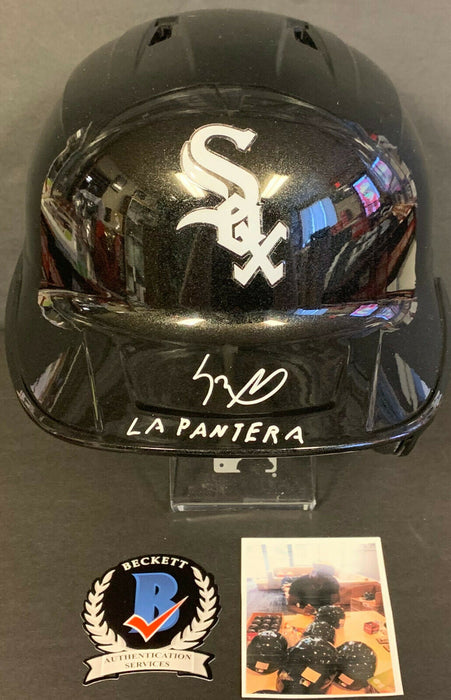 Luis Robert White Sox Auto Signed Full Size Helmet Beckett COA La Pantera