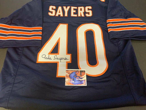 Gale Sayers Chicago Autographed Signed Jersey .