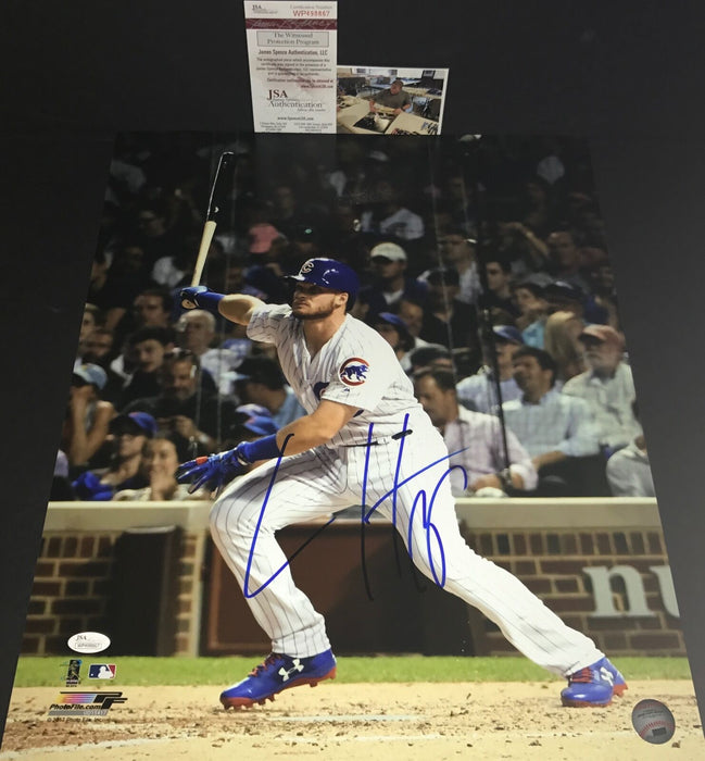 Ian Happ Chicago Cubs Autographed Signed 16x20 Photo JSA WITNESS COA .