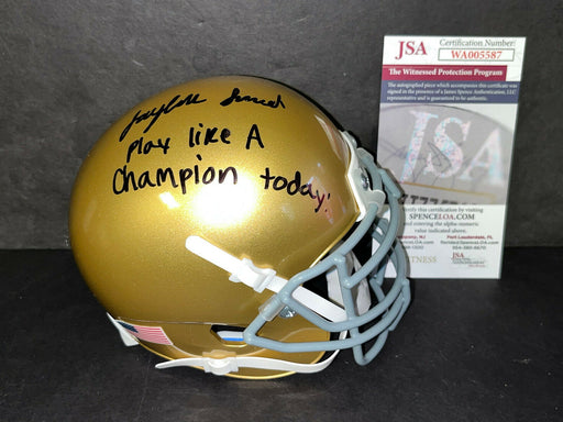 Jaylen Sneed Notre Dame Auto Signed Schutt Mini Helmet JSA COA PLCT