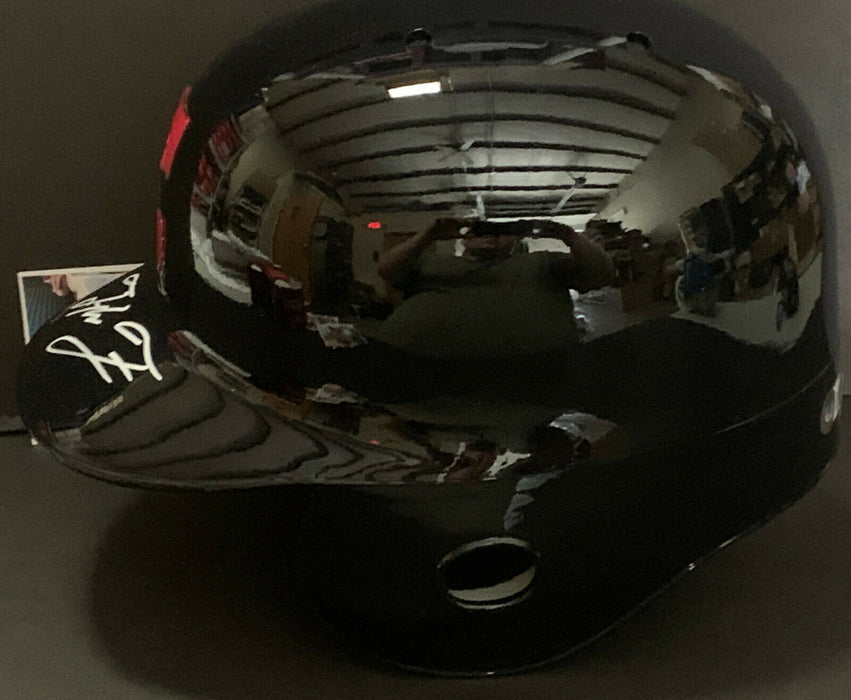 Tyler Freeman Indians Guarians Auto Signed Full Size Helmet Beckett COA