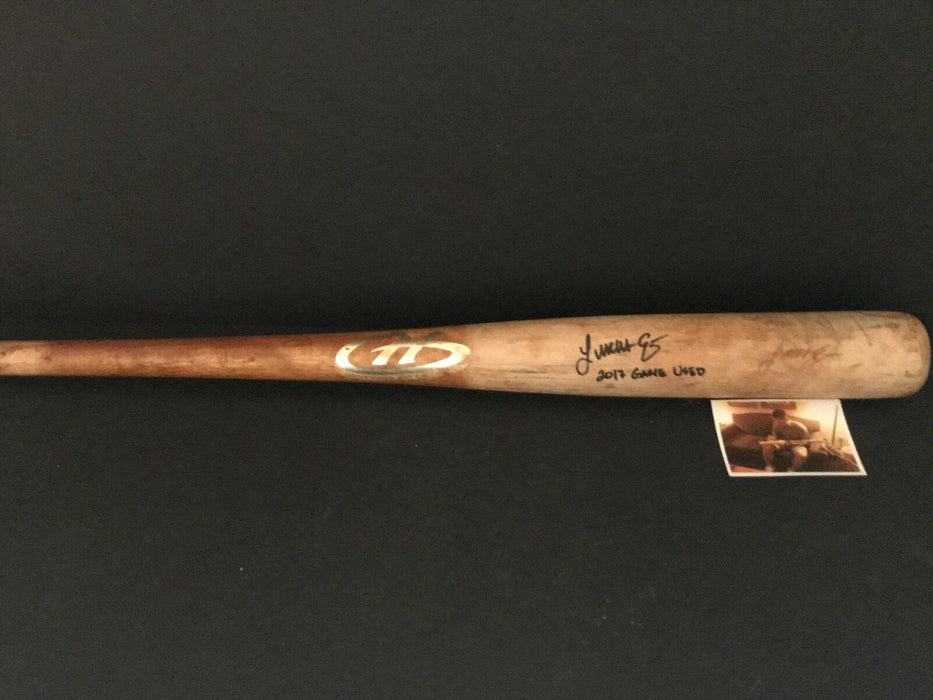 Lucas Erceg Milwaukee Brewers Autographed Signed 2017 Game Used Un-Cracked Bat B