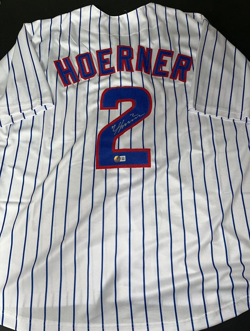 Nico Hoerner Cubs Auto Signed Home Jersey Custom Beckett Witness
