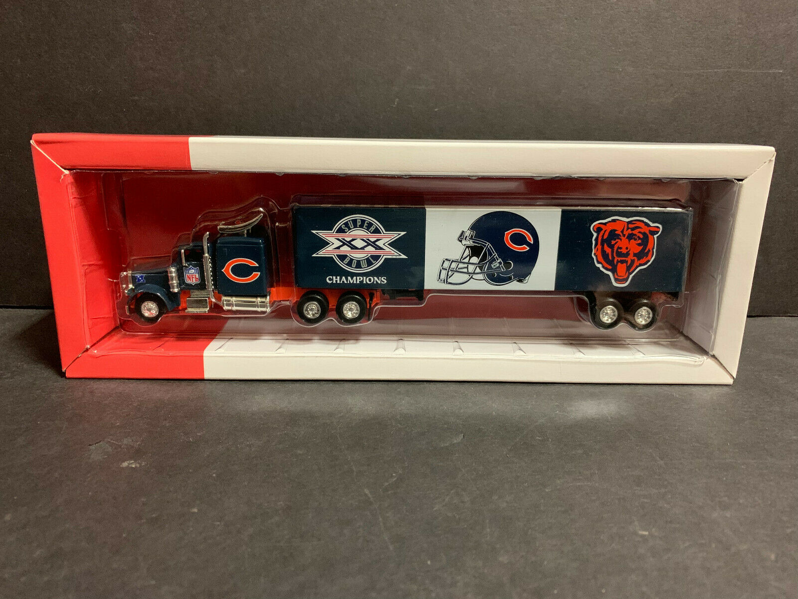 Chicago Bears Super Bowl XX 18 Wheeler Truck Trailer 1/80 Scale All Metal 1/2500