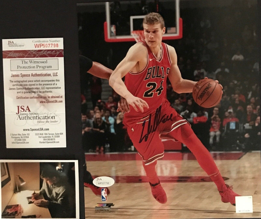 Lauri Markkanen Chicago Bulls Autographed Signed 8x10 Photo JSA WITNESS COA 2