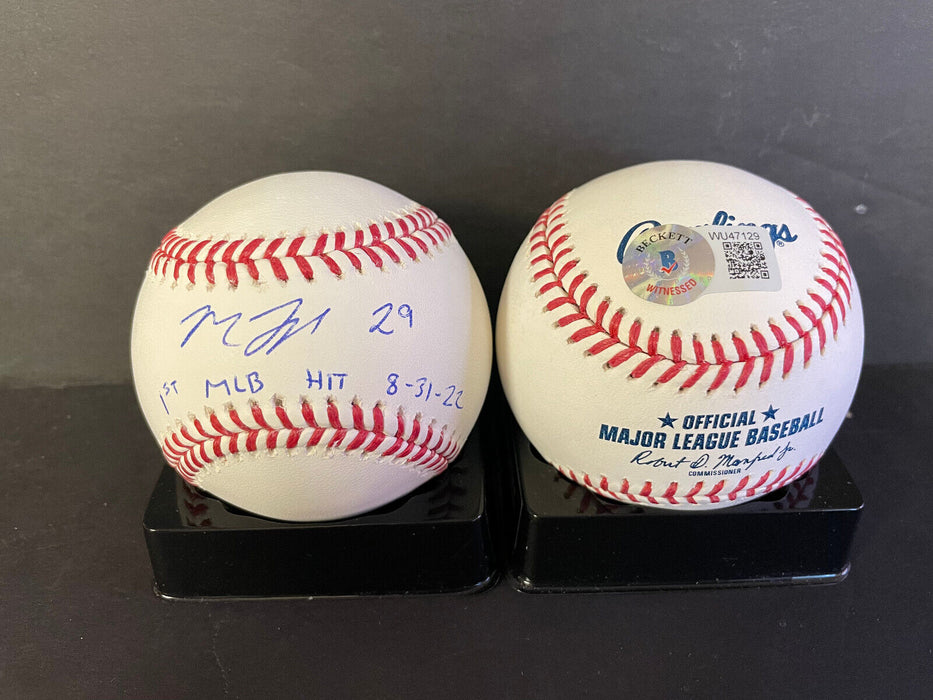 Michael Toglia Rockies Auto Signed MLB Baseball Beckett Witness Holo 1st MLB Hit