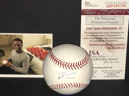 Taylor Trammell Mariners Signed Baseball JSA WITNESS COA