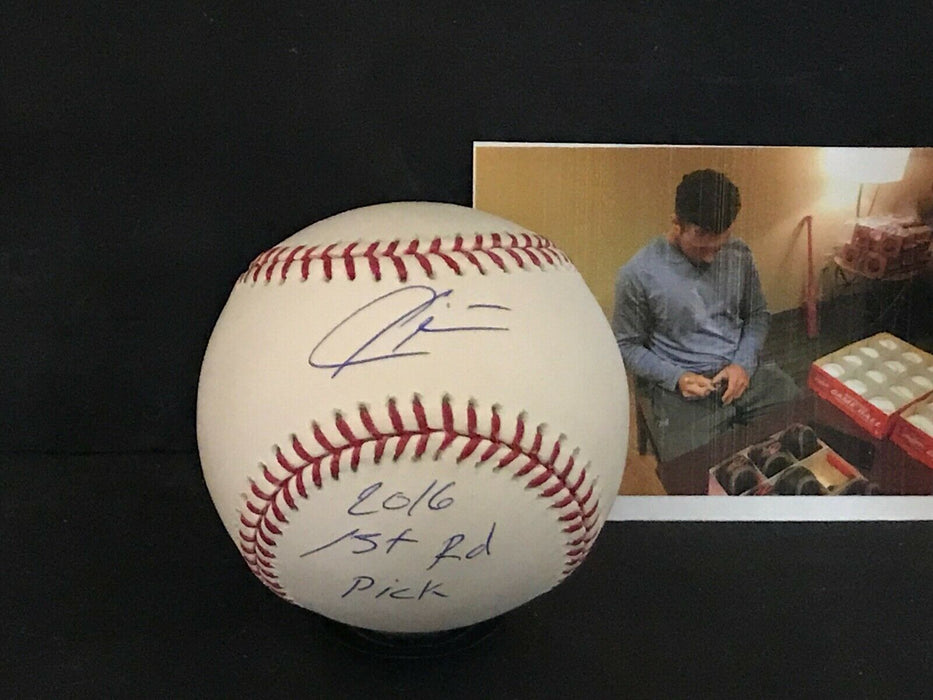 Carter Kieboom Nationals Autographed Signed MLB Baseball 2016 1st Rd Pick