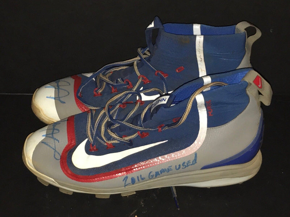 Jeimer Candelario Chicago Cubs Signed 2016 Game Used Cleats Spikes Tigers D