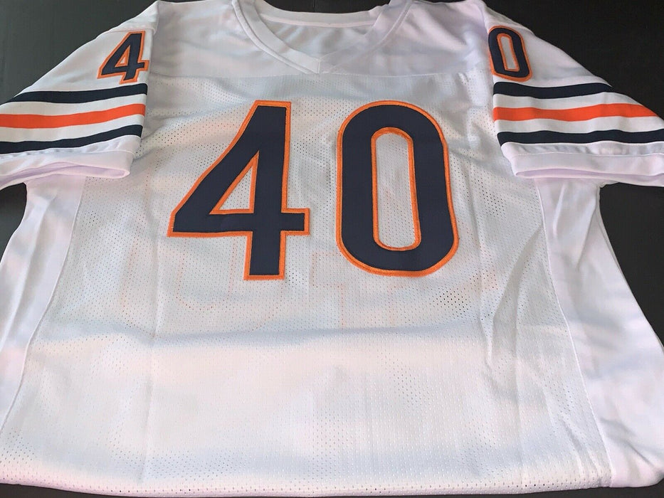 Gale Sayers Chicago Bears Autographed Signed Jersey White HOF 77