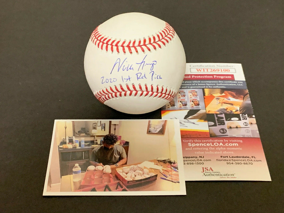 Nick Gonzales Pirates Auto Signed Baseball JSA WITNESS COA 2020 1st Rd Pick