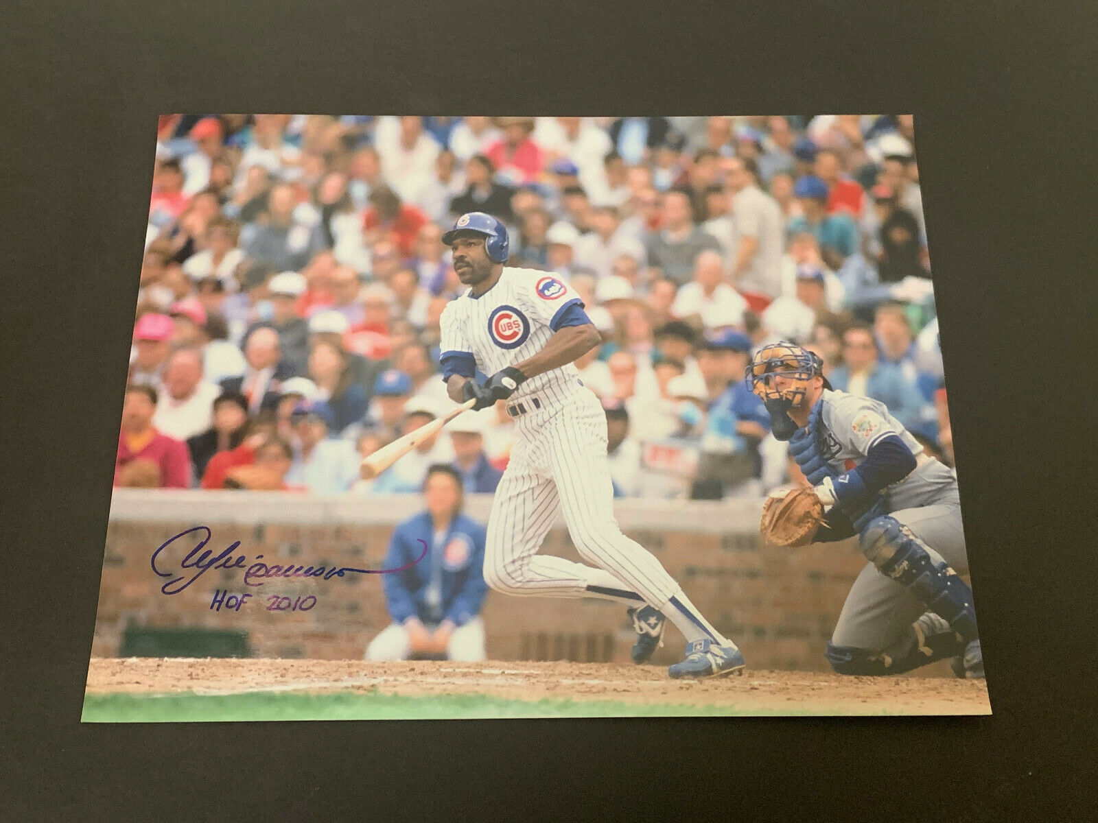 Andre Dawson Chicago Cubs Autographed Signed 11x14 HOF 2010 .