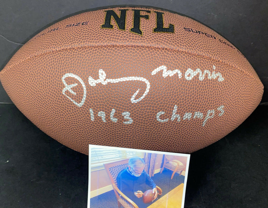 Johnny Morris 1963 Champs Chicago Bears Auto Signed NFL Football