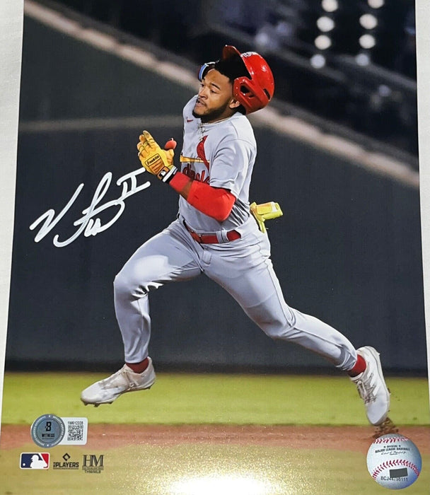Victor Scott Cardinals Autographed Signed 8x10 Beckett Witness Holo