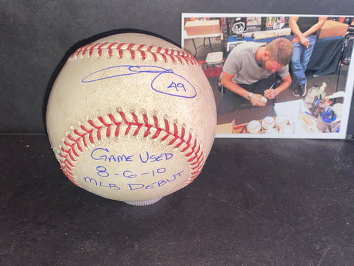 Chris Sale White Sox Auto Signed Game Used Baseball MLB DEBUT MLB Hologram