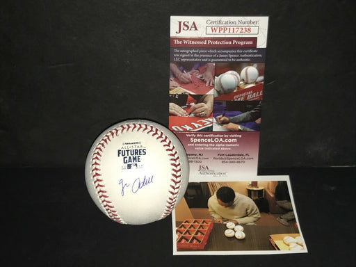 Jo Adell Los Angeles Angels Signed 2018 Futures Game Baseball JSA Witness COA A