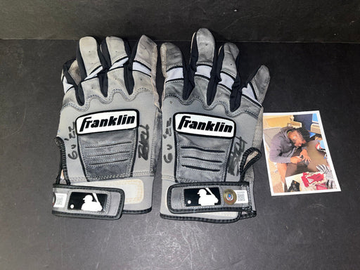 Bryan Ramos White Sox Auto Signed Game Used 2022 Batting Gloves Beckett Gray