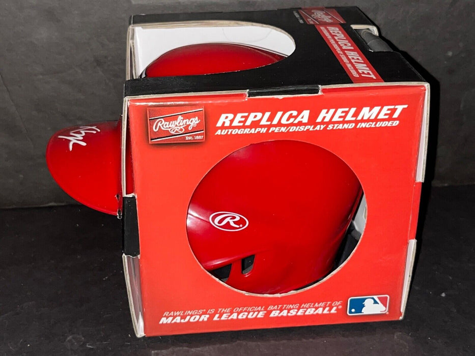 Thomas Saggese St Louis Cardinals Signed Mini Helmet Beckett ROOKIE Hologram