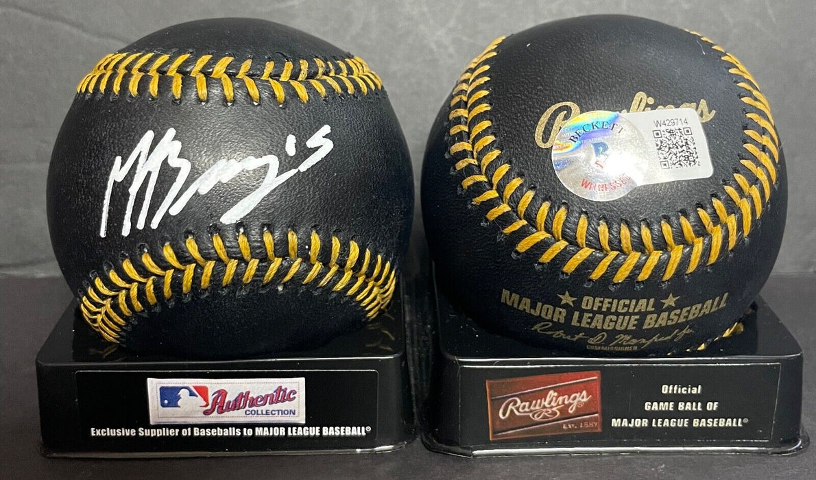 Moises Ballesteros Cubs Auto Signed MLB Black Baseball Beckett Hologram