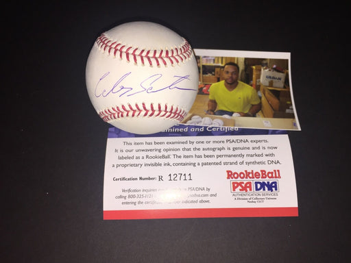 Carlos Santanta Royals Indians Phillies PSA Autographed Signed ROOKIE Baseball