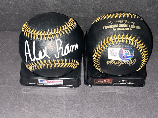 Alexander Ramirez New York Mets Auto Signed Black Baseball Beckett WITNESS COA -