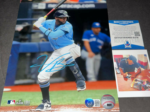 JVidal Brujan Tampa Bay Rays Autographed Signed 8x10 Photo BECKETT ROOKIE COA