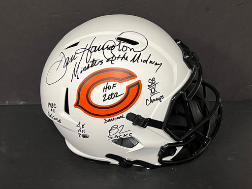 Dick Butkus Bears Signed Lunar Full Size Helmet Beckett HOF 1979 8 X Pro Bowl