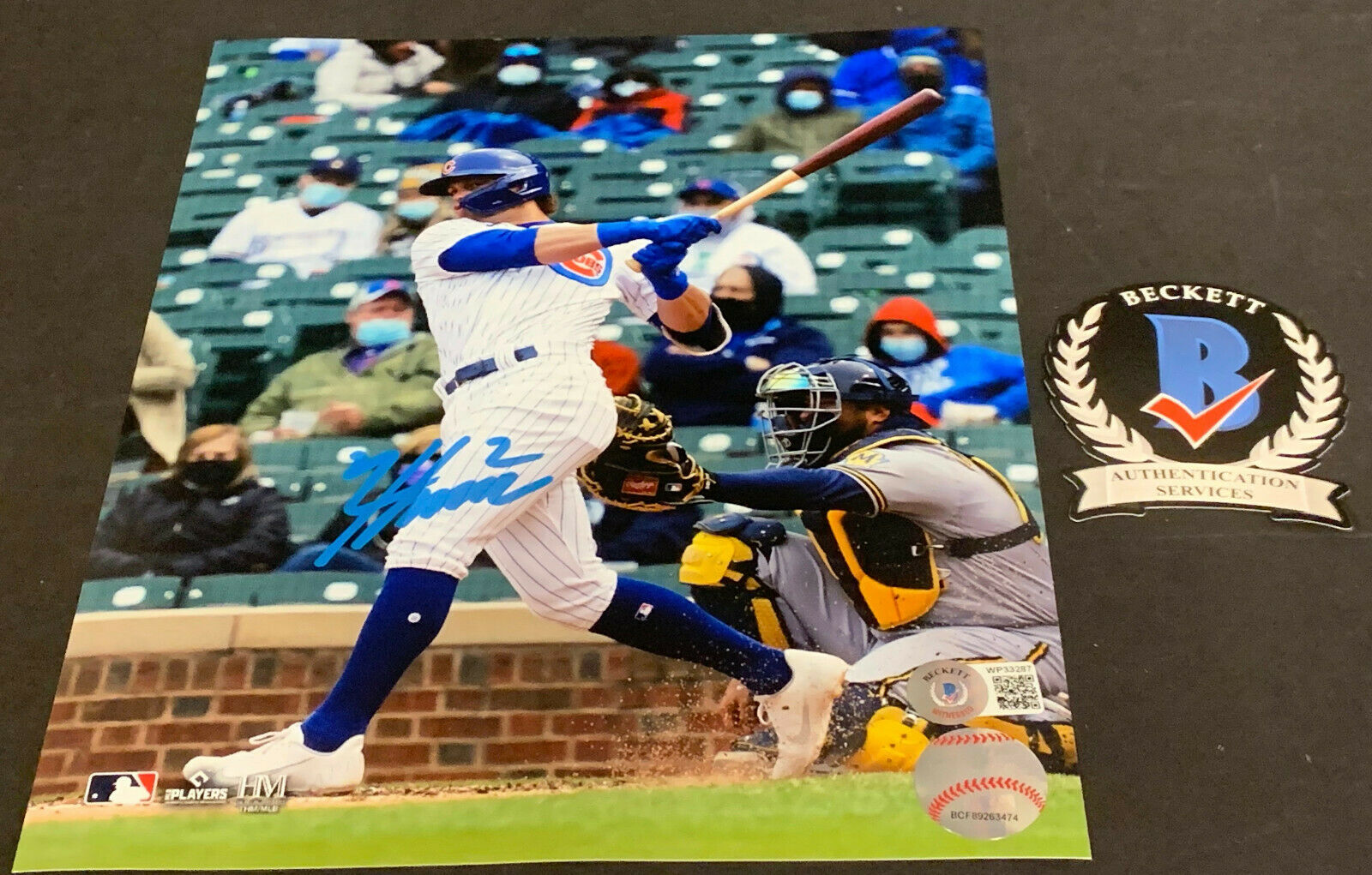 Nico Hoerner Chicago Cubs Autographed Signed 8x10 Photo Beckett WITNESS COA ~