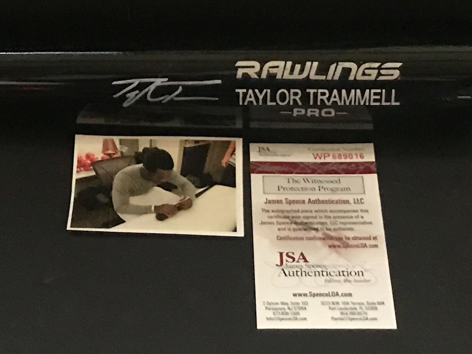 Taylor Trammell San Diego Padres Reds Signed Engraved Bat JSA WITNESS COA Black